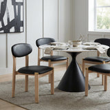 ZUO Rilou Dining Chair (Set of 2) Black & Natural