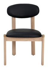 ZUO Rilou Dining Chair (Set of 2) Black & Natural