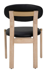 ZUO Rilou Dining Chair (Set of 2) Black & Natural