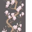 Cole & Son MAGNOLIA TREE CHARCOAL/PINK Wallpaper