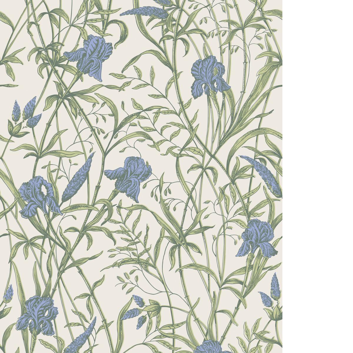 Cole & Son IRIS IRIS BLUE ON STONE Wallpaper