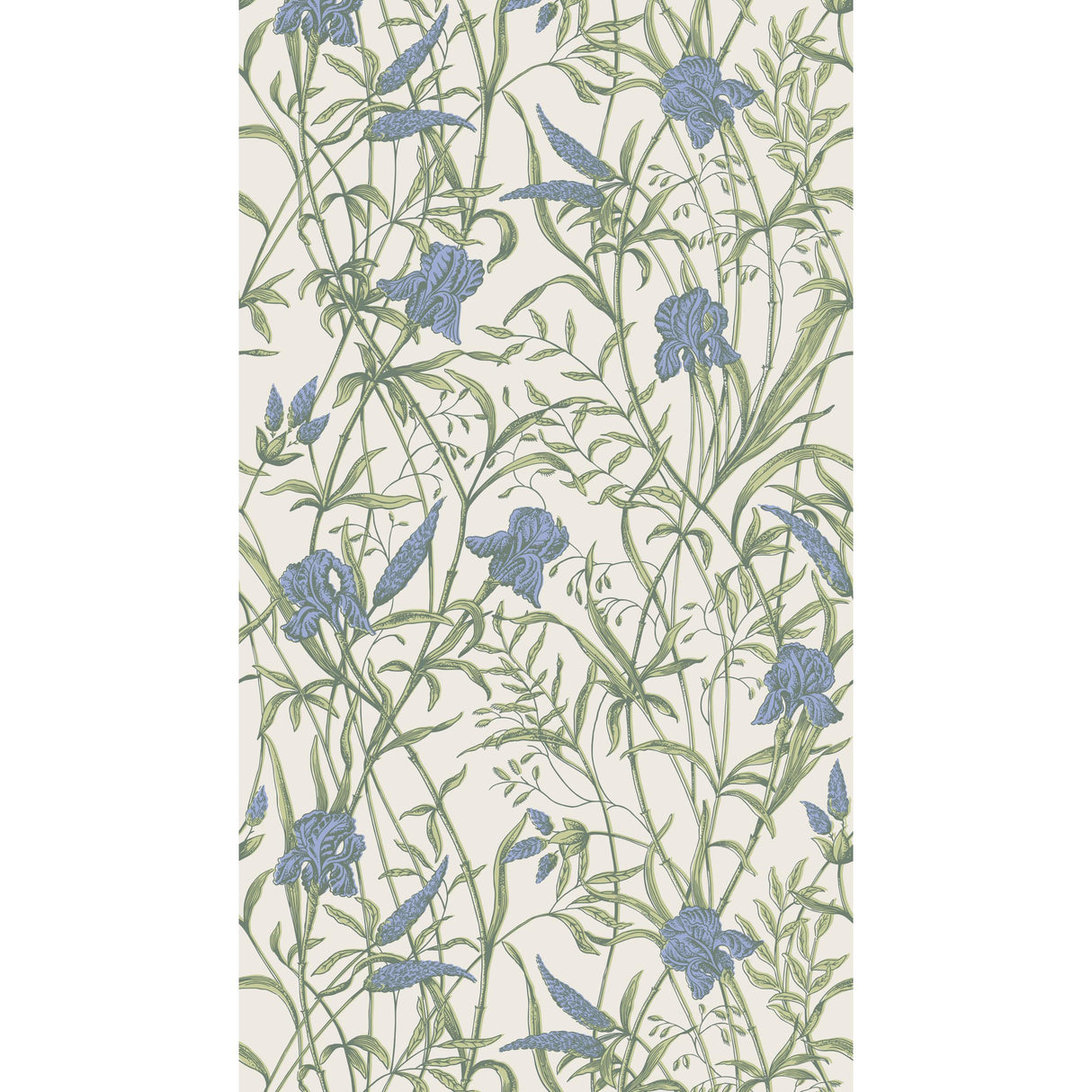 Cole & Son IRIS IRIS BLUE ON STONE Wallpaper