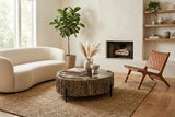 Phillips Collection Chaka Petrified , Mixed With Black Legs Coffee Table