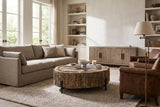 Phillips Collection Chaka Petrified , Mixed With Black Legs Coffee Table