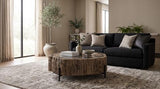 Phillips Collection Chaka Petrified , Mixed With Black Legs Coffee Table