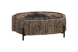 Phillips Collection Chaka Petrified , Mixed With Black Legs Coffee Table
