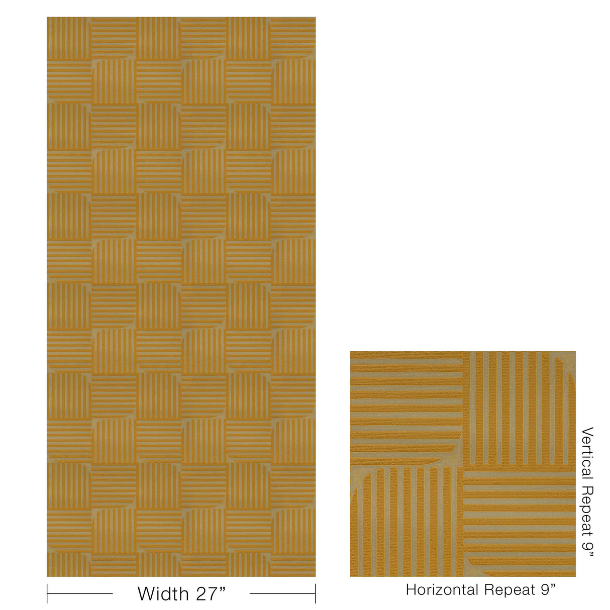 Lee Jofa TETRA WC GOLD Wallpaper
