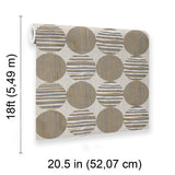 Veer Decor Horizon Circles Brown Peel and Stick Wallpaper