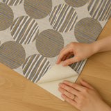 Veer Decor Horizon Circles Brown Peel and Stick Wallpaper
