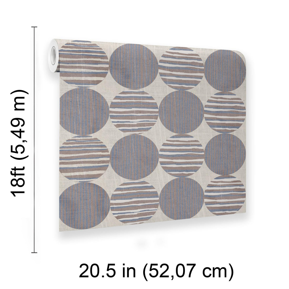 Veer Decor Horizon Circles Blue Peel and Stick Wallpaper