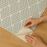 Veer Decor Geometric Chevron Diamond Green Peel and Stick Wallpaper