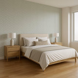 Veer Decor Geometric Chevron Diamond Green Peel and Stick Wallpaper