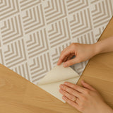 Veer Decor Geometric Chevron Diamond Taupe Peel and Stick Wallpaper