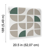 Veer Decor Mod Geo Crescents Taupe Peel and Stick Wallpaper