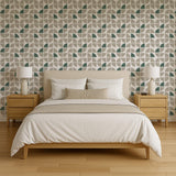 Veer Decor Mod Geo Crescents Taupe Peel and Stick Wallpaper