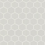 Veer Decor Striped Hexagonal Mosaic Grey Peel and Stick Wallpaper