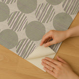 Veer Decor Horizon Circles Green Peel and Stick Wallpaper