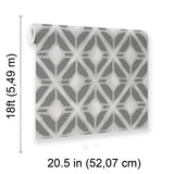 Veer Decor Shibori Geometric Grey Peel and Stick Wallpaper