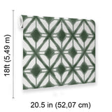 Veer Decor Shibori Geometric Green Peel and Stick Wallpaper