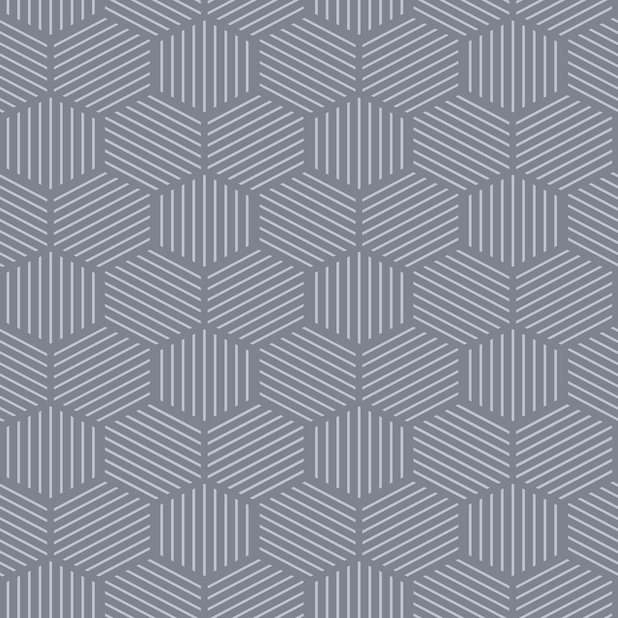 Veer Decor Striped Hexagonal Mosaic Blue Peel and Stick Wallpaper