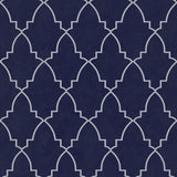 Veer Decor Medina Trellis Navy Peel and Stick Wallpaper