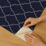 Veer Decor Medina Trellis Navy Peel and Stick Wallpaper