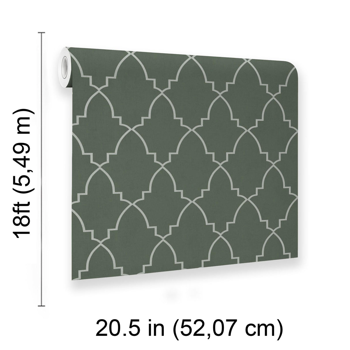 Veer Decor Medina Trellis Green Peel and Stick Wallpaper