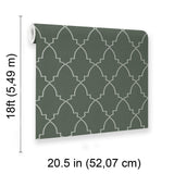 Veer Decor Medina Trellis Green Peel and Stick Wallpaper