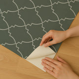 Veer Decor Medina Trellis Green Peel and Stick Wallpaper