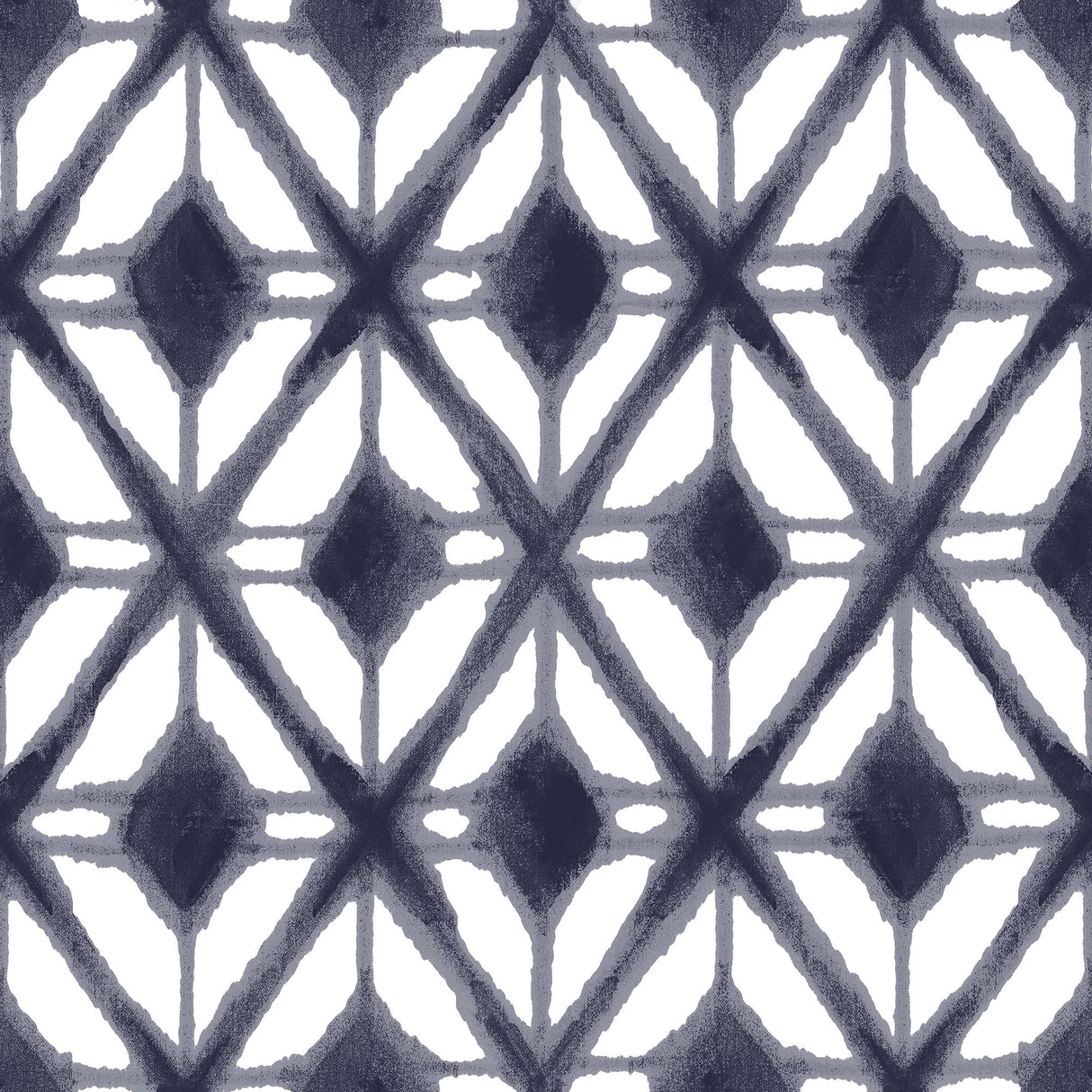 Veer Decor Shibori Geometric Navy Peel and Stick Wallpaper