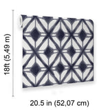 Veer Decor Shibori Geometric Navy Peel and Stick Wallpaper
