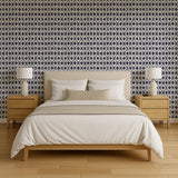 Veer Decor Shibori Geometric Navy Peel and Stick Wallpaper