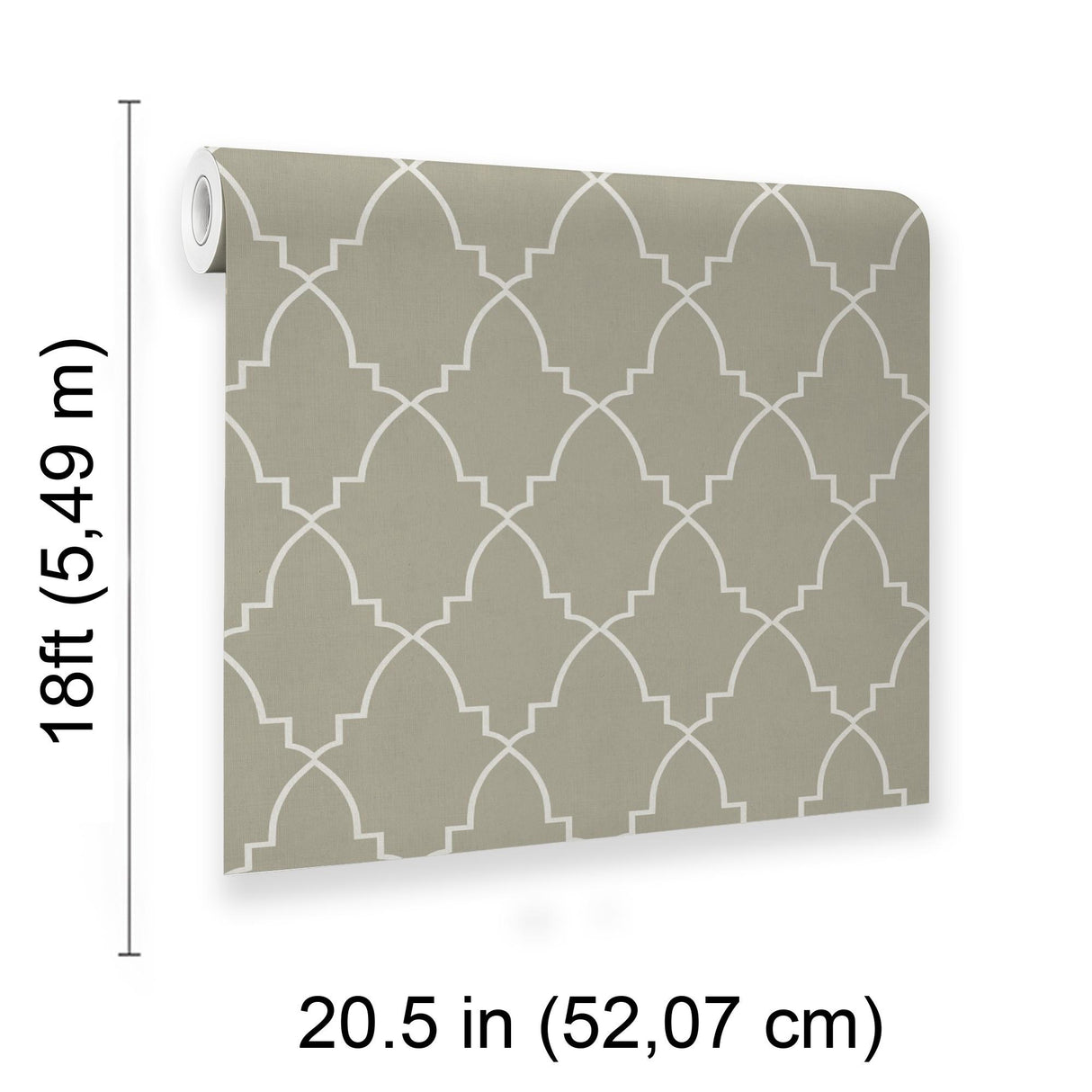 Veer Decor Medina Trellis Taupe Peel and Stick Wallpaper