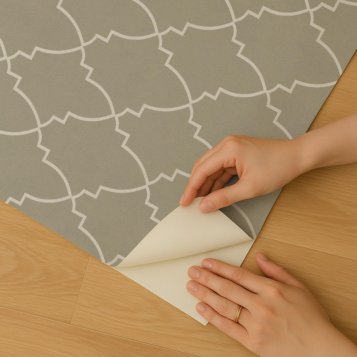 Veer Decor Medina Trellis Taupe Peel and Stick Wallpaper
