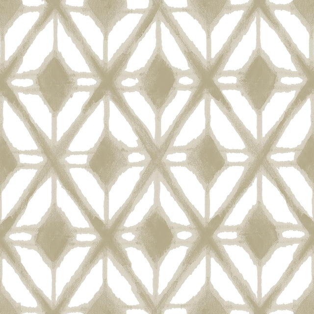 Veer Decor Shibori Geometric Taupe Peel and Stick Wallpaper