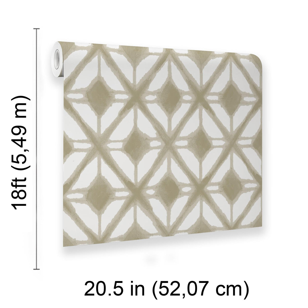 Veer Decor Shibori Geometric Taupe Peel and Stick Wallpaper