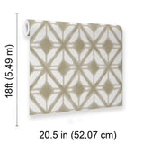 Veer Decor Shibori Geometric Taupe Peel and Stick Wallpaper