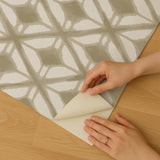 Veer Decor Shibori Geometric Taupe Peel and Stick Wallpaper