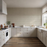 Veer Decor Shibori Geometric Taupe Peel and Stick Wallpaper
