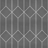 Veer Decor Diamond Trellis Grey Peel and Stick Wallpaper