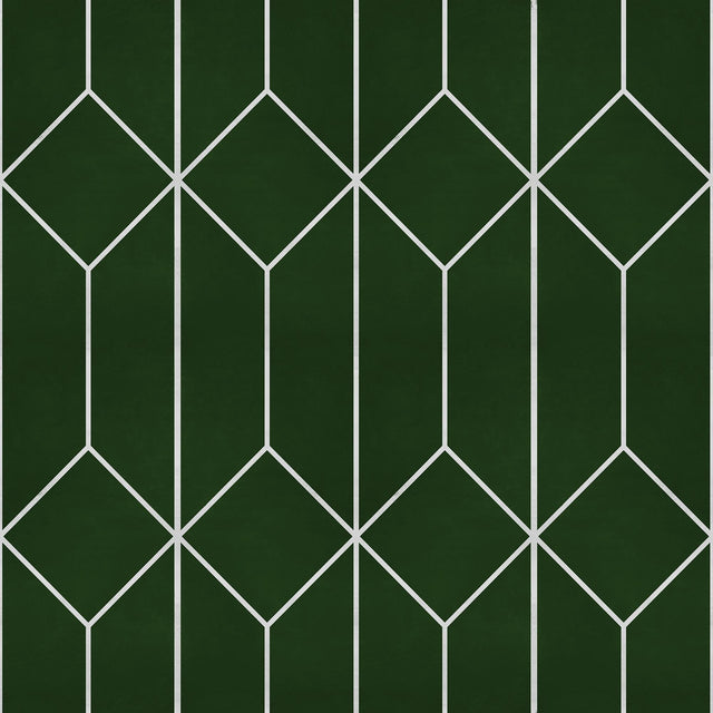 Veer Decor Diamond Trellis Green Peel and Stick Wallpaper