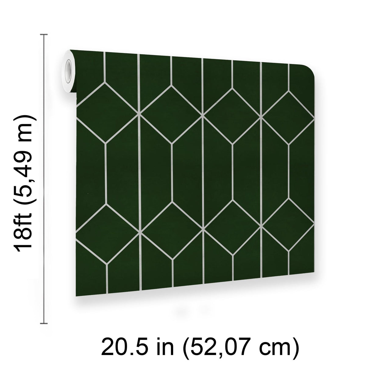 Veer Decor Diamond Trellis Green Peel and Stick Wallpaper