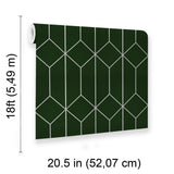 Veer Decor Diamond Trellis Green Peel and Stick Wallpaper