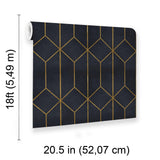 Veer Decor Diamond Trellis Navy Peel and Stick Wallpaper