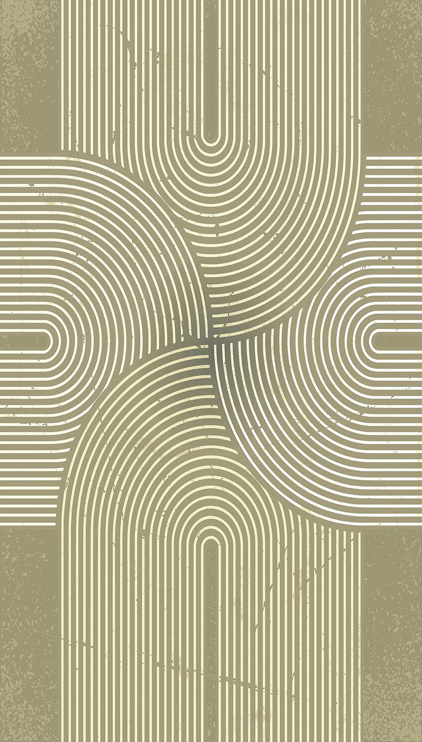 Veer Decor Mod Curves Beige Wall Mural