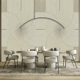 Veer Decor Mod Curves Beige Wall Mural