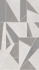 Veer Decor Sculpted Geo Grid Grey Wall Mural
