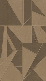 Veer Decor Sculpted Geo Grid Brown Wall Mural
