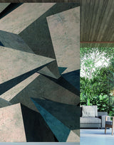 Veer Decor Facet Form Blue Wall Mural