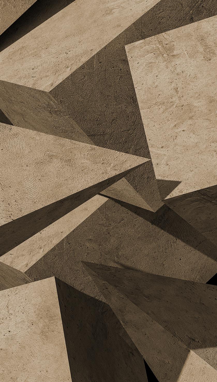 Veer Decor Facet Form Brown Wall Mural